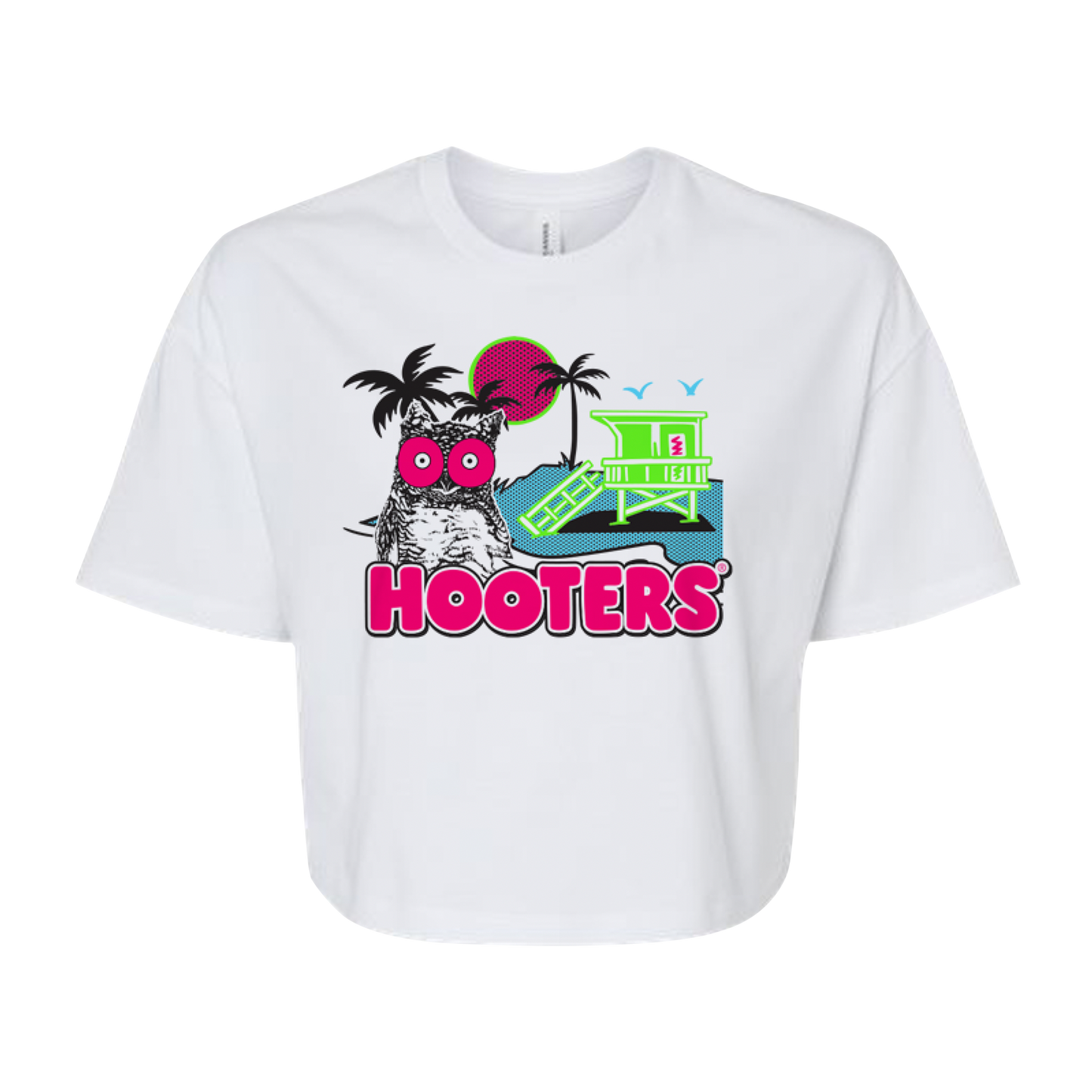 Ladies Neon Lifeguard Crop Tee