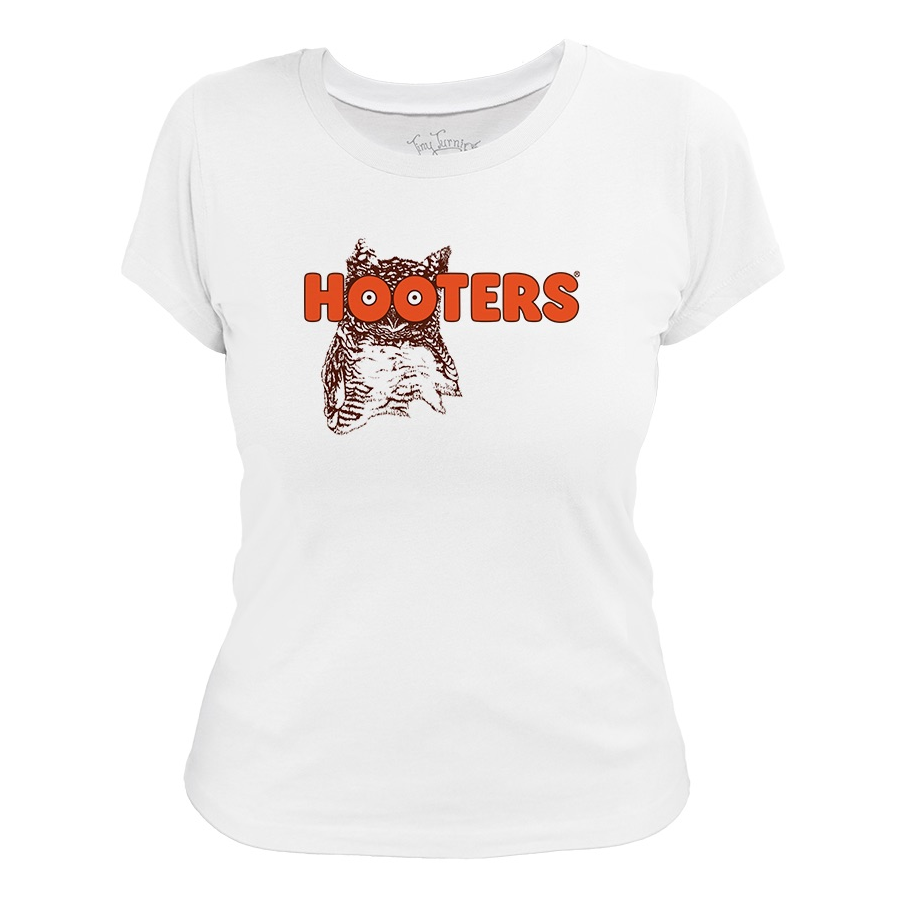 Hooters Logo Ladies White T-Shirt