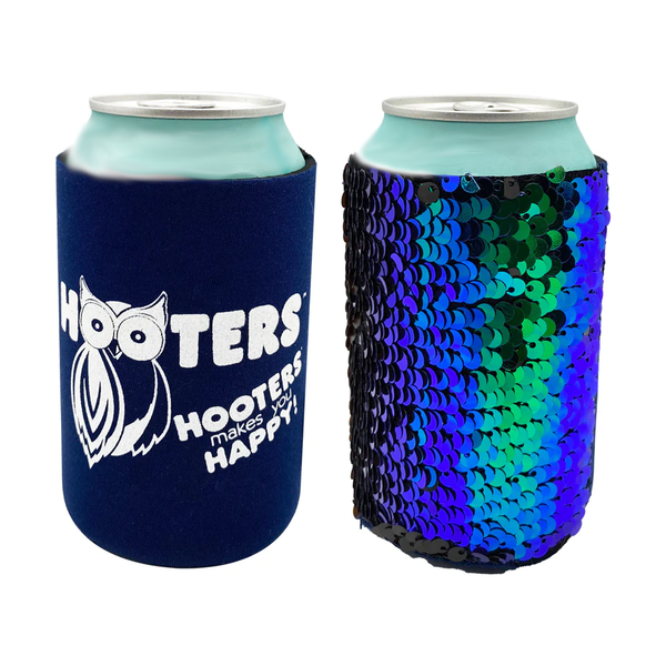 Hooters Sequin Can Cooler