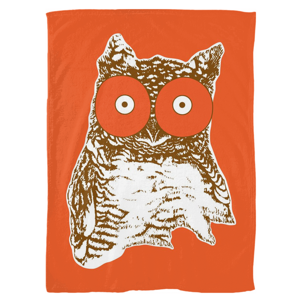 Orange Hootie Fleece Blanket Hooters Online Store