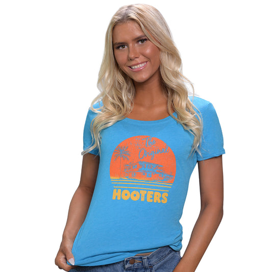 Ladies Sunset Scoop V-Neck