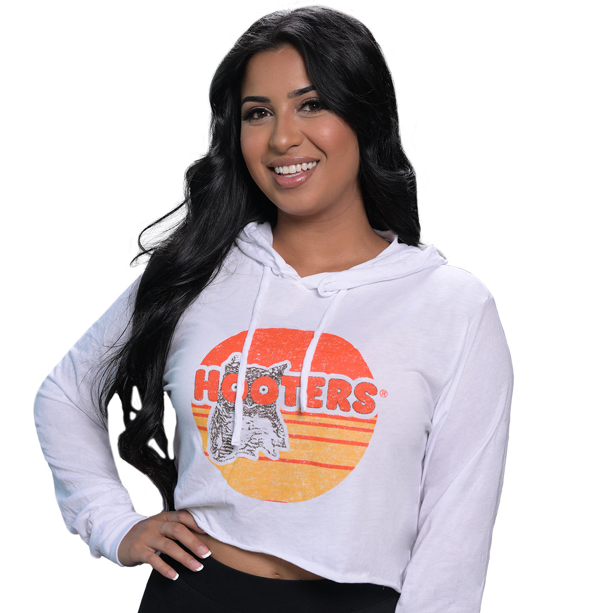 Ladies Sunset Long Sleeve Hooded Shirt