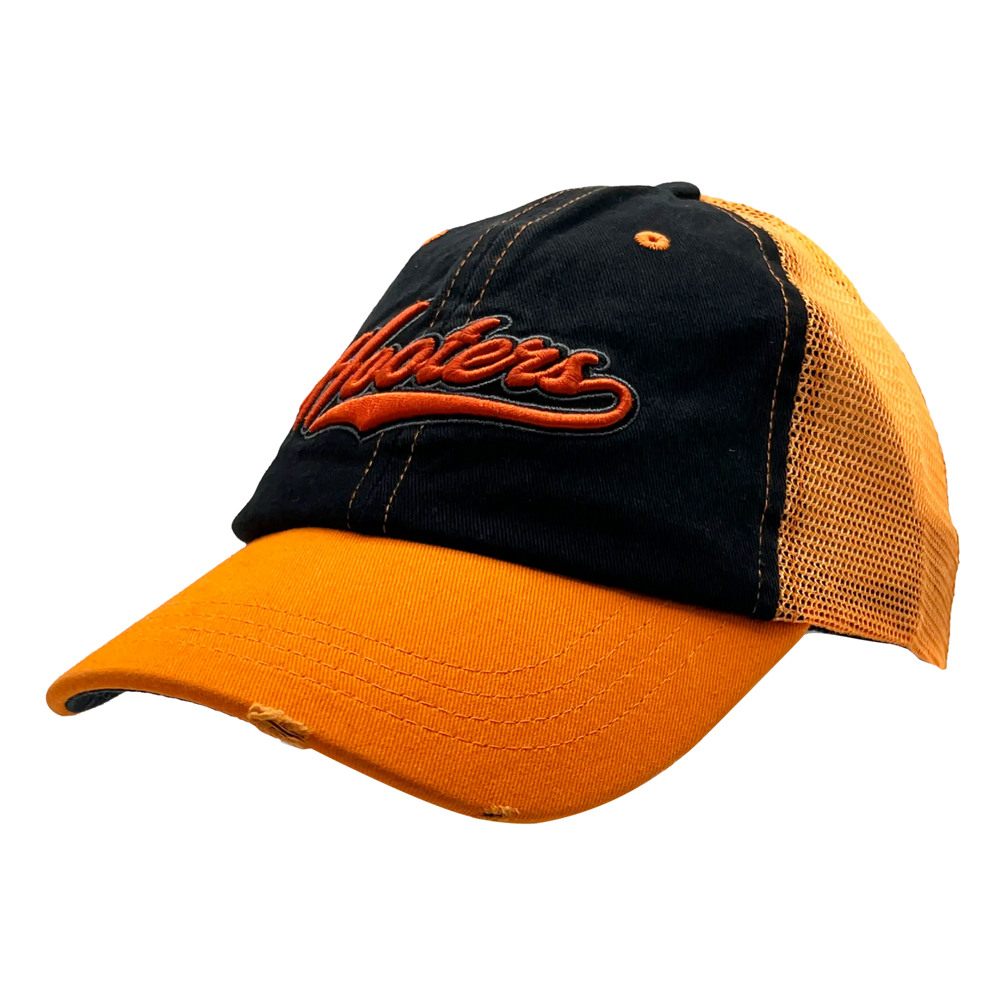 Hooters Distressed Orange/Black Hat
