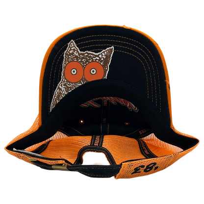 Hooters Distressed Orange/Black Hat