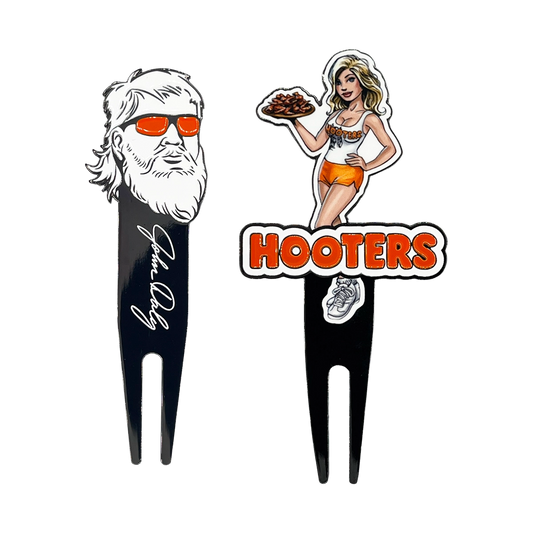 John Daly & Hooters Girl Divot Tools