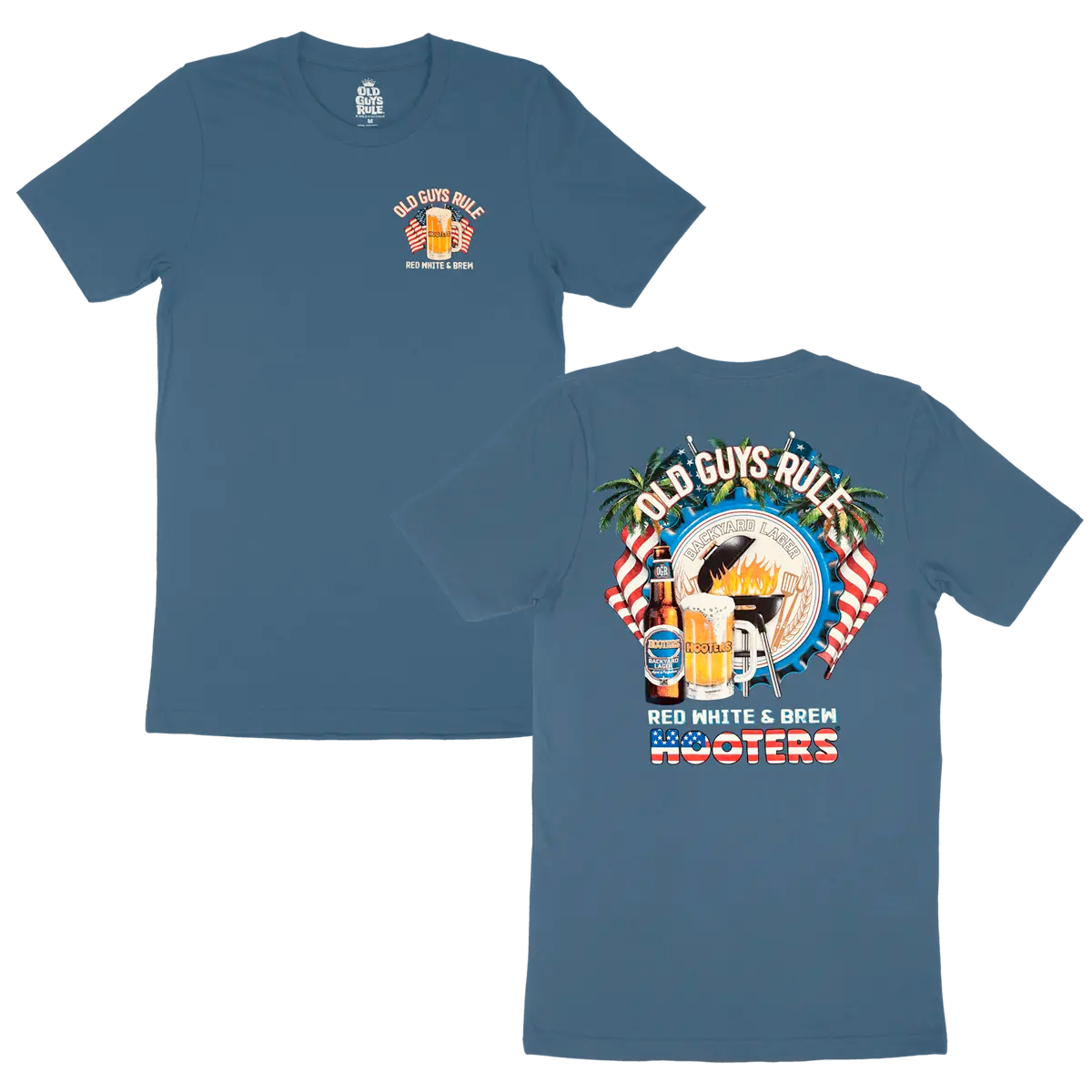 Old Guys Rule - Red, White, and Brew T-Shirt