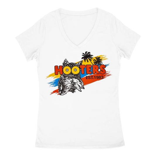 Ladies Yellow Eyes Hootie V-Neck