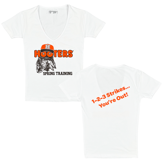 Hooters Spring Training Ladies Short Sleeve V-Neck