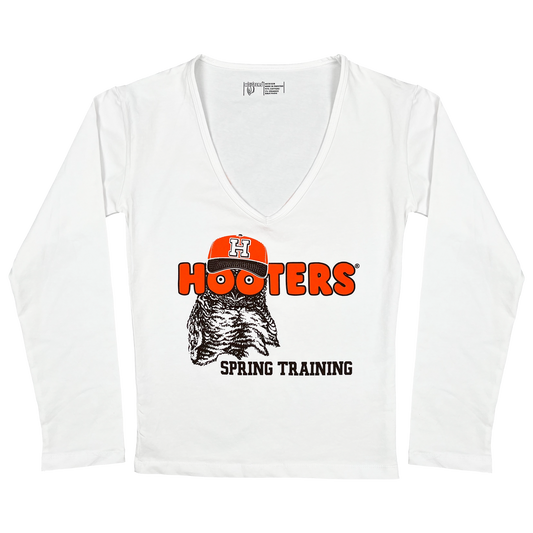 Hooters Spring Training Ladies Long Sleeve V-Neck