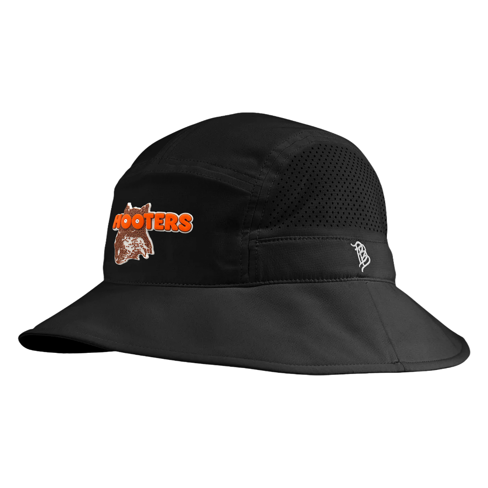 Hootie Logo 3D PVC Rubber Patch Bucket Hat (Black)