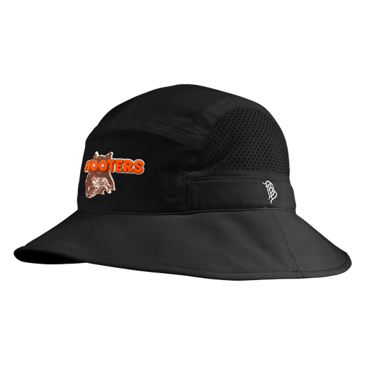 Hootie Logo 3D PVC Rubber Patch Bucket Hat (Black)