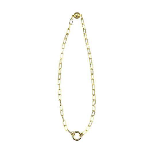 Gold Link Necklace w/ Charm