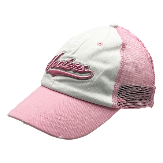 Hooters Distressed Pink/White Ladies' Hat