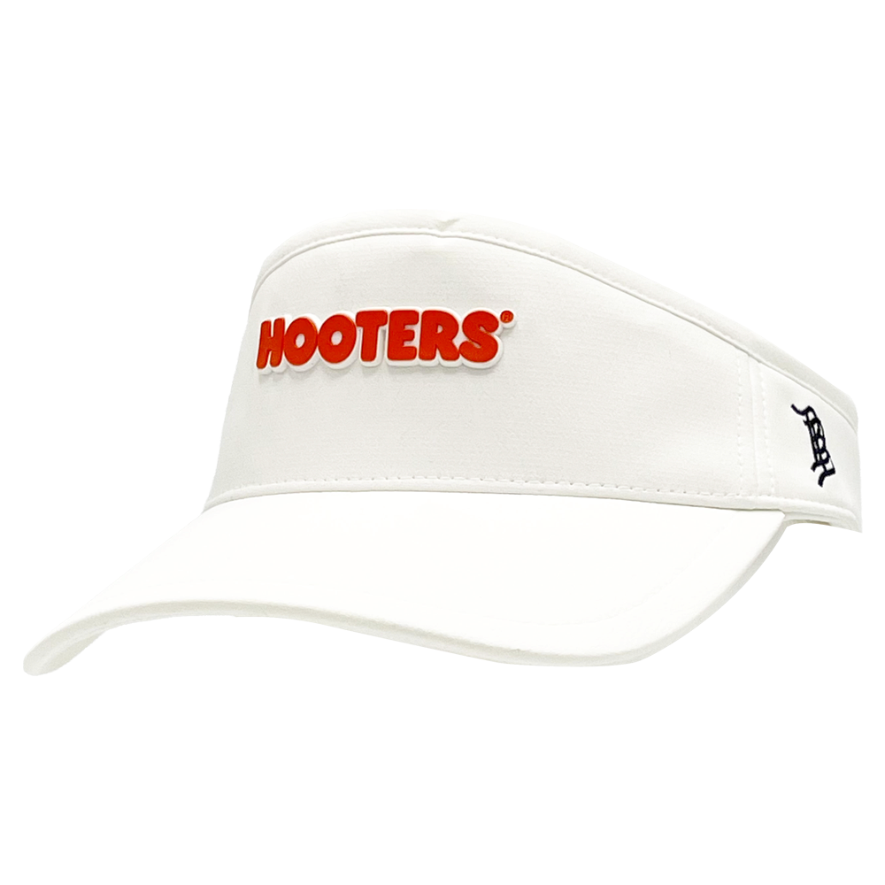 Hooters Logo 3D PVC Rubber Patch Visor (White)