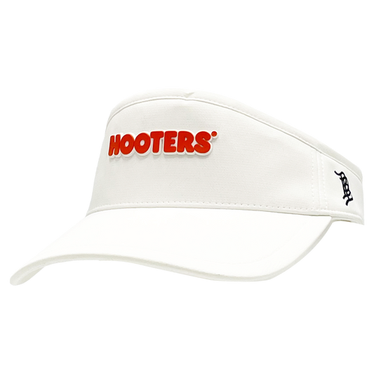 Hooters Logo 3D PVC Rubber Patch Visor (White)