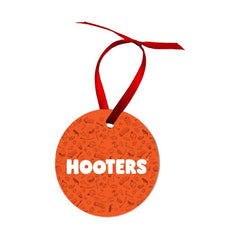 Hooters Round Metal Ornament