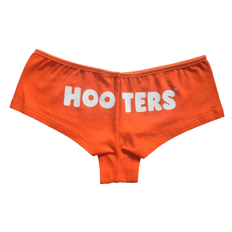 Hooters Hooters Restaurant Uniform Microfiber Blend Boy Shorts Underwear,  Orange - Extra Small