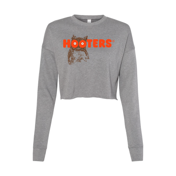 Ladies Vintage Hooters Crop Sweatshirt