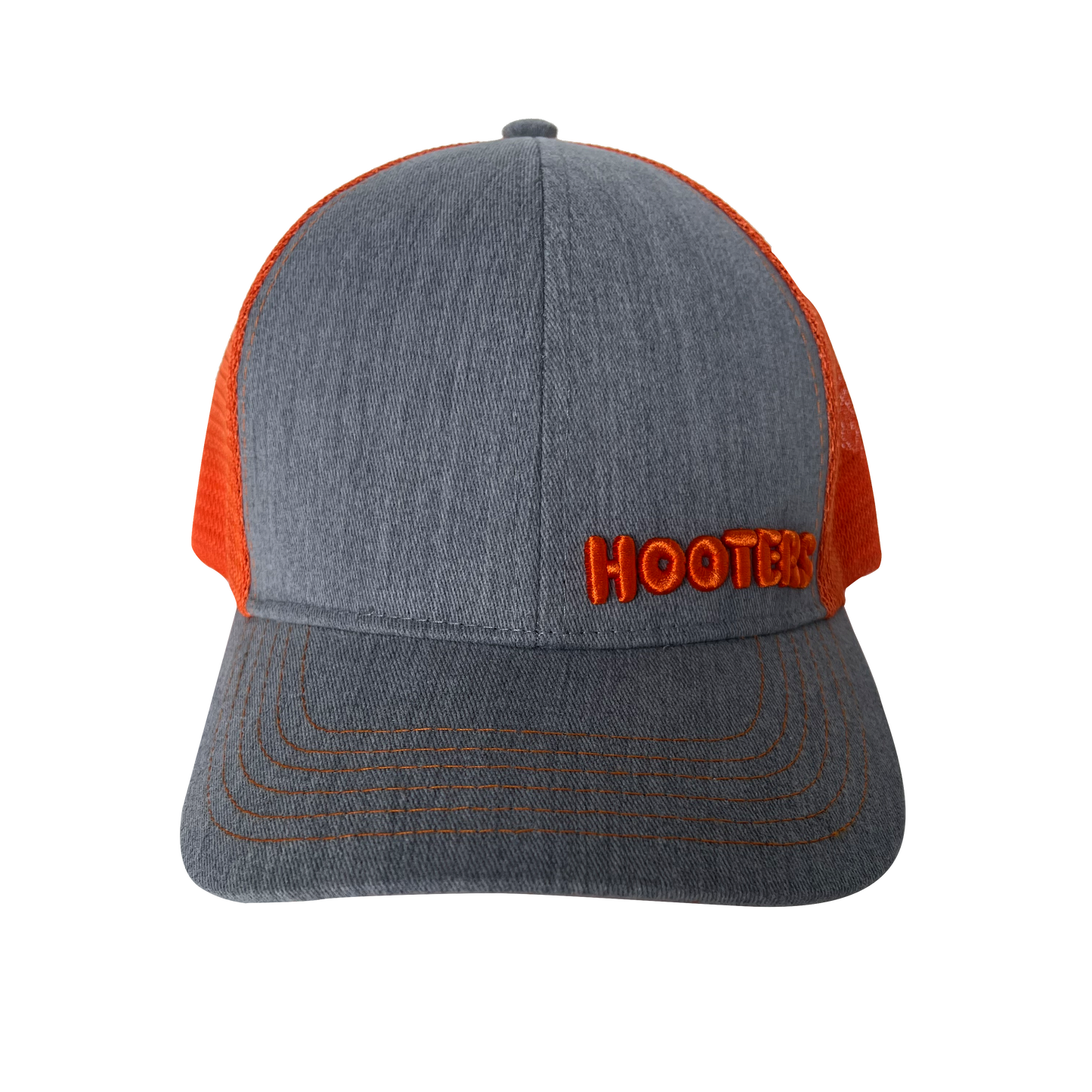 Grey Contrast Stitch Trucker Hat