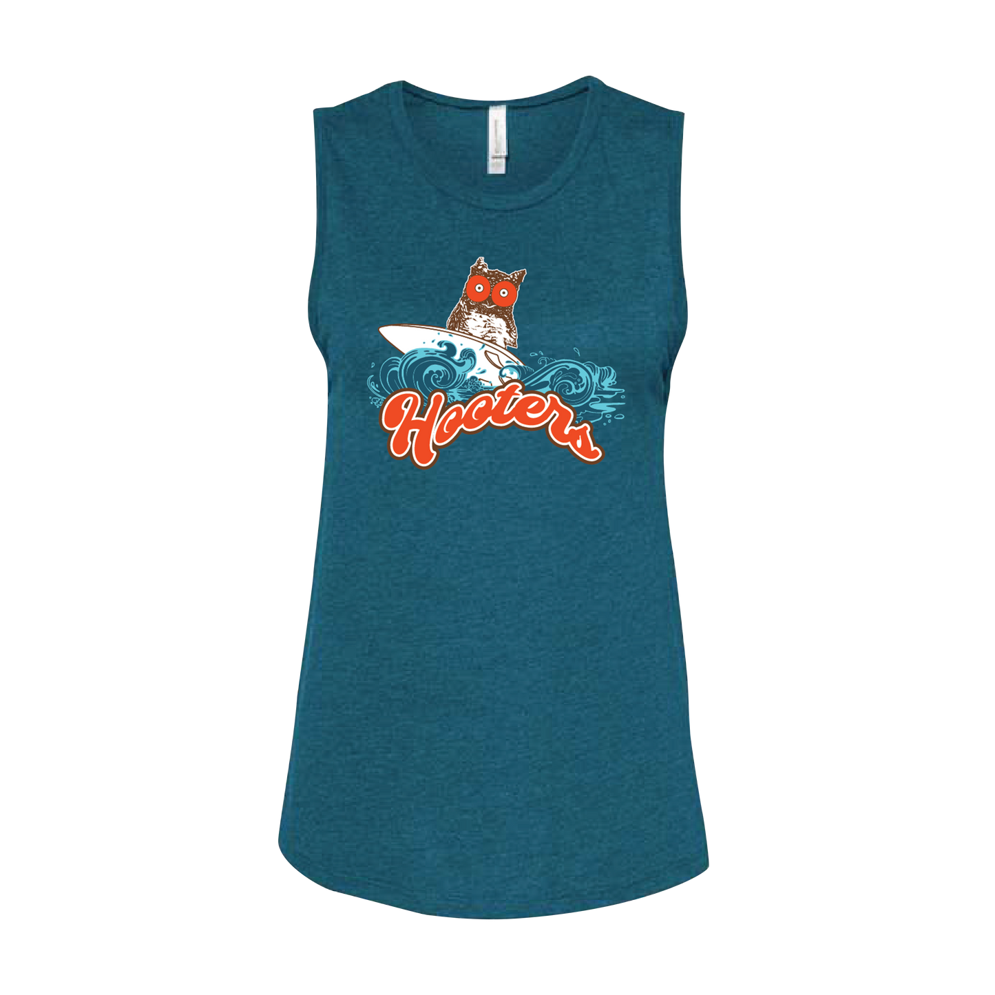 Ladies Ridin' the Wave Tank-Hooters Online Store