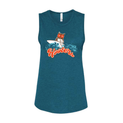 Ladies Ridin' the Wave Tank-Hooters Online Store