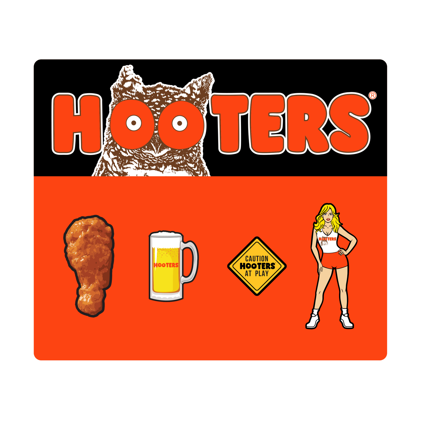 Hooters Lapel Pin Set